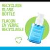  Flacon-pompe du sérum ultrahydratant NEUTROGENA® Hydro Boost, avec la mention « Flacon en verre recyclable ».