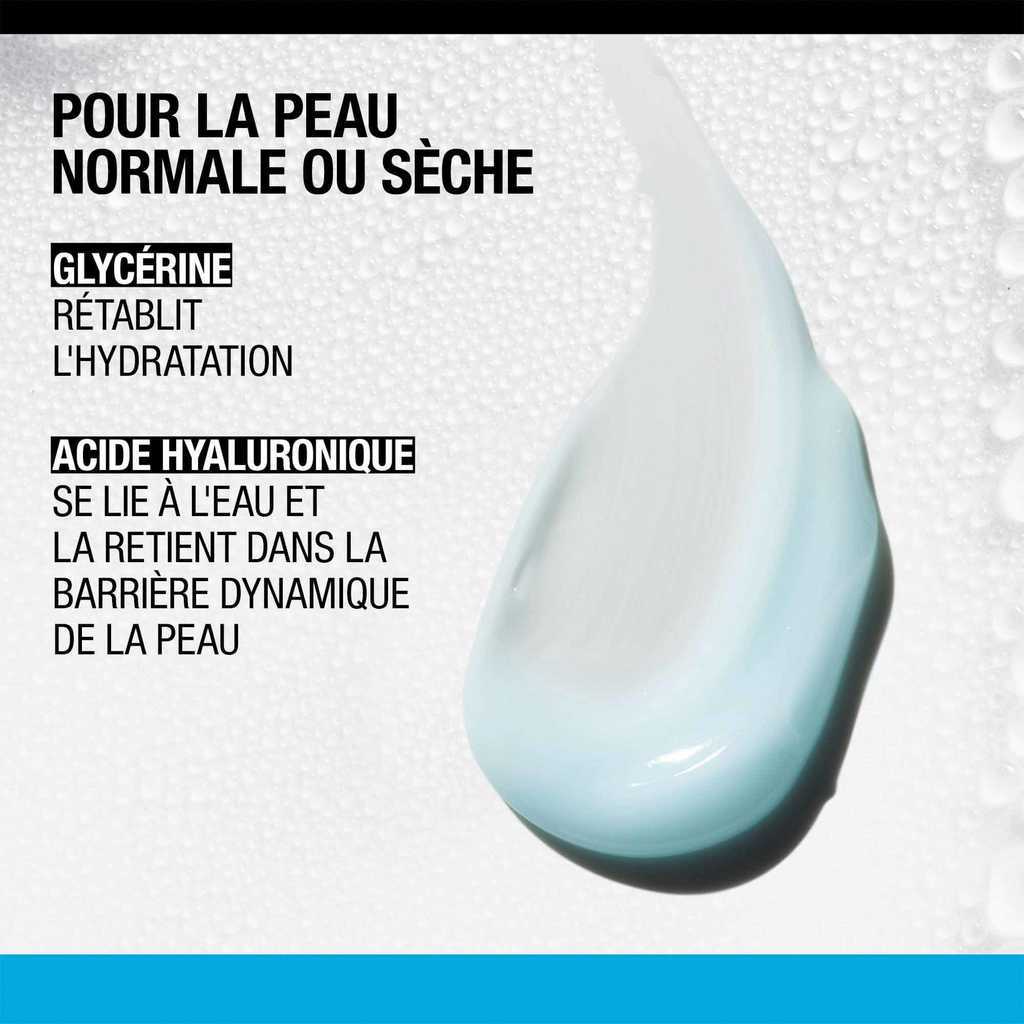 Information sur les ingrédients du gel-crème NEUTROGENA® Hydro Boost, comme l'acide hyaluronique, et leurs bienfaits pour la peau normale à sèche.