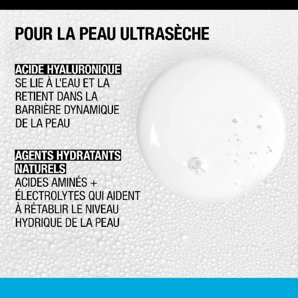 Information sur les ingrédients du sérum ultrahydratant NEUTROGENA® Hydro Boost, comme l'acide hyaluronique, et leurs bienfaits sur la peau sèche ou sujette à l'acné.
