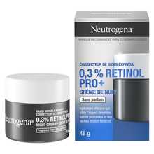 Pot de 48 g de crème de nuit Neutrogena Correcteur de rides express 0.3% Retinol Pro+
